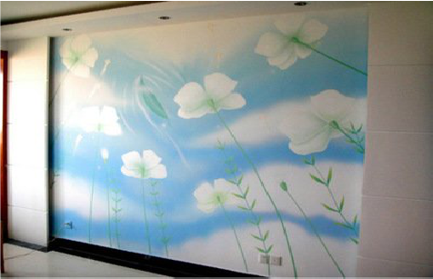 灵璧画墙绘怎么画好白云的蓬松感？