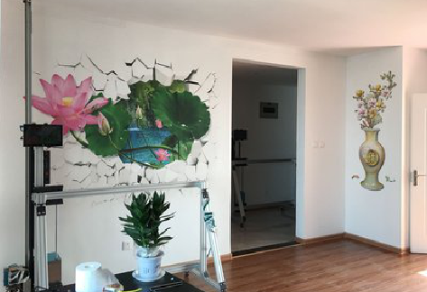 灵璧墙体彩绘相比墙纸的优势。